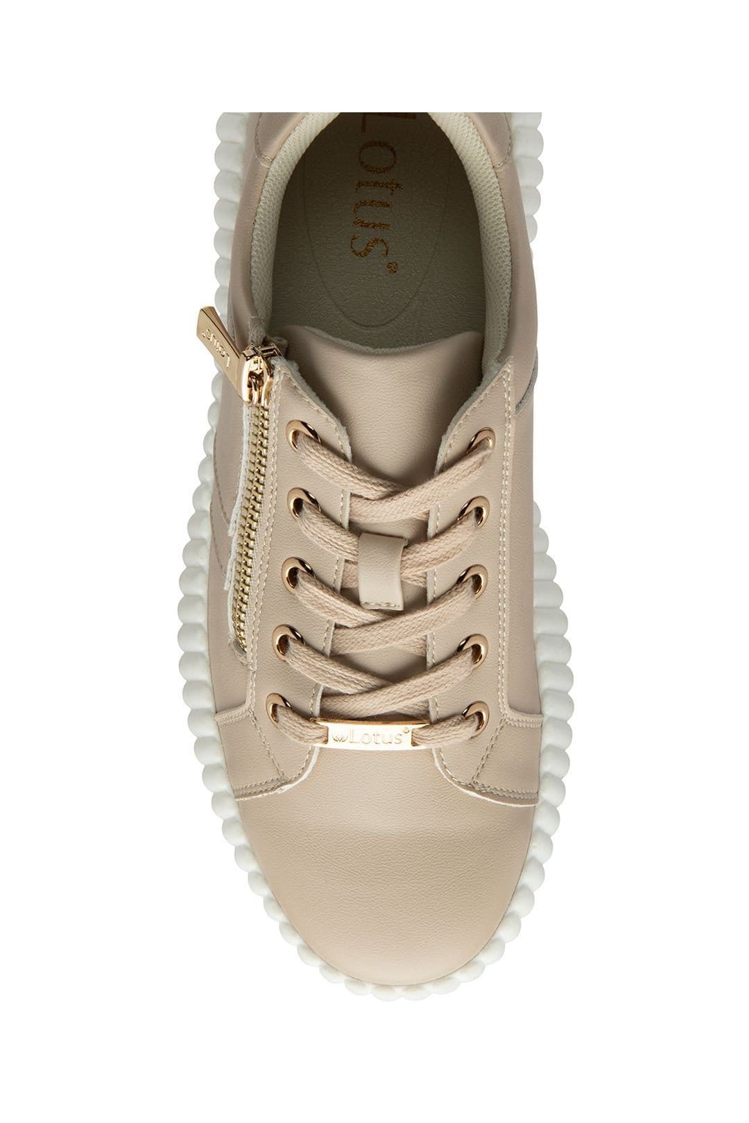 Lotus Lotus Women's 'Kora' Zip-Up Fashion Trainers in Natural - 4
