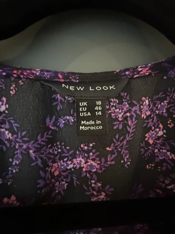New Look New Look purple wrap style floral dress size 18