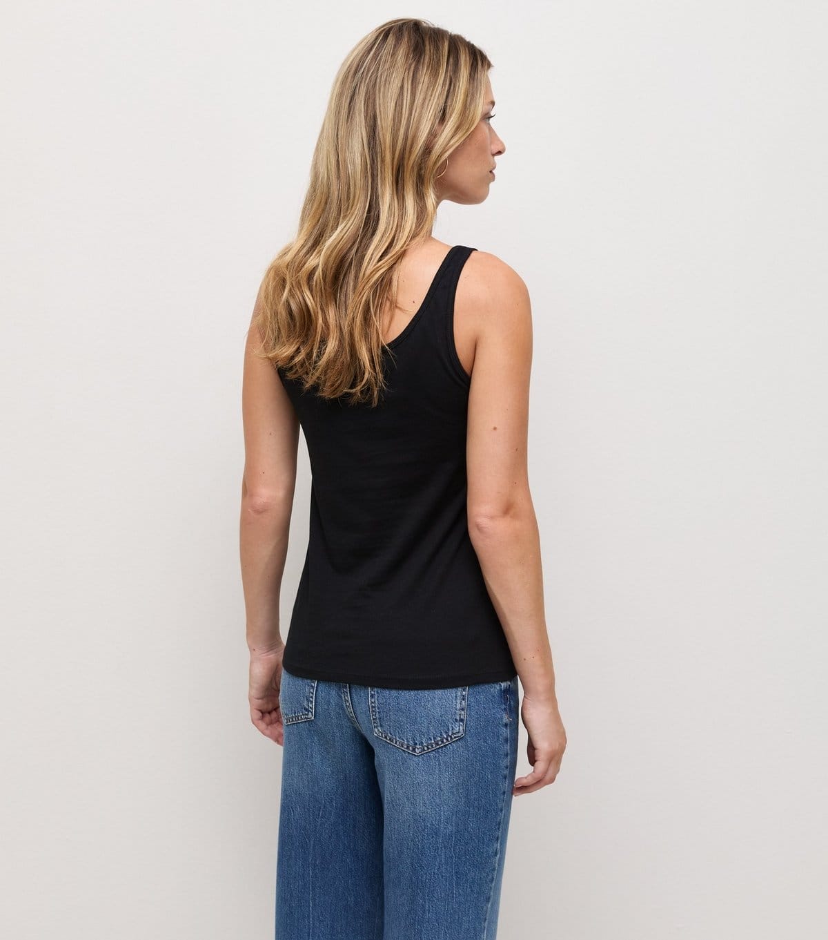 New Look Women's Black Cotton Scoop Neck Vest New Look - 4