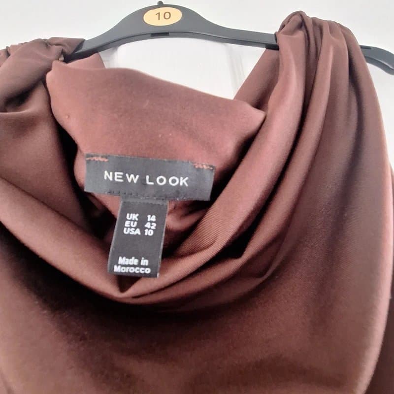 New Look New Look Chocolate Brown Ruched Maxi Dress - Size 14