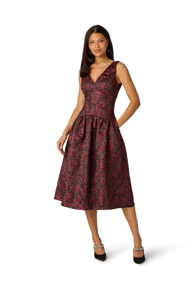 Adrianna Papell Adrianna Papell Women's Jacquard Midi Dress - 2