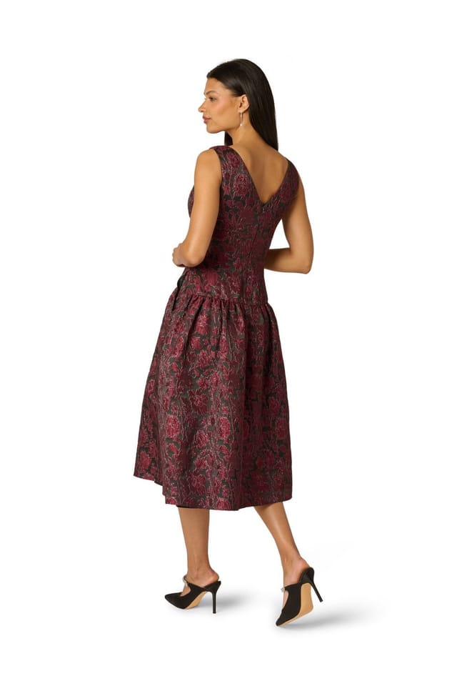 Adrianna Papell Adrianna Papell Women's Jacquard Midi Dress - 3