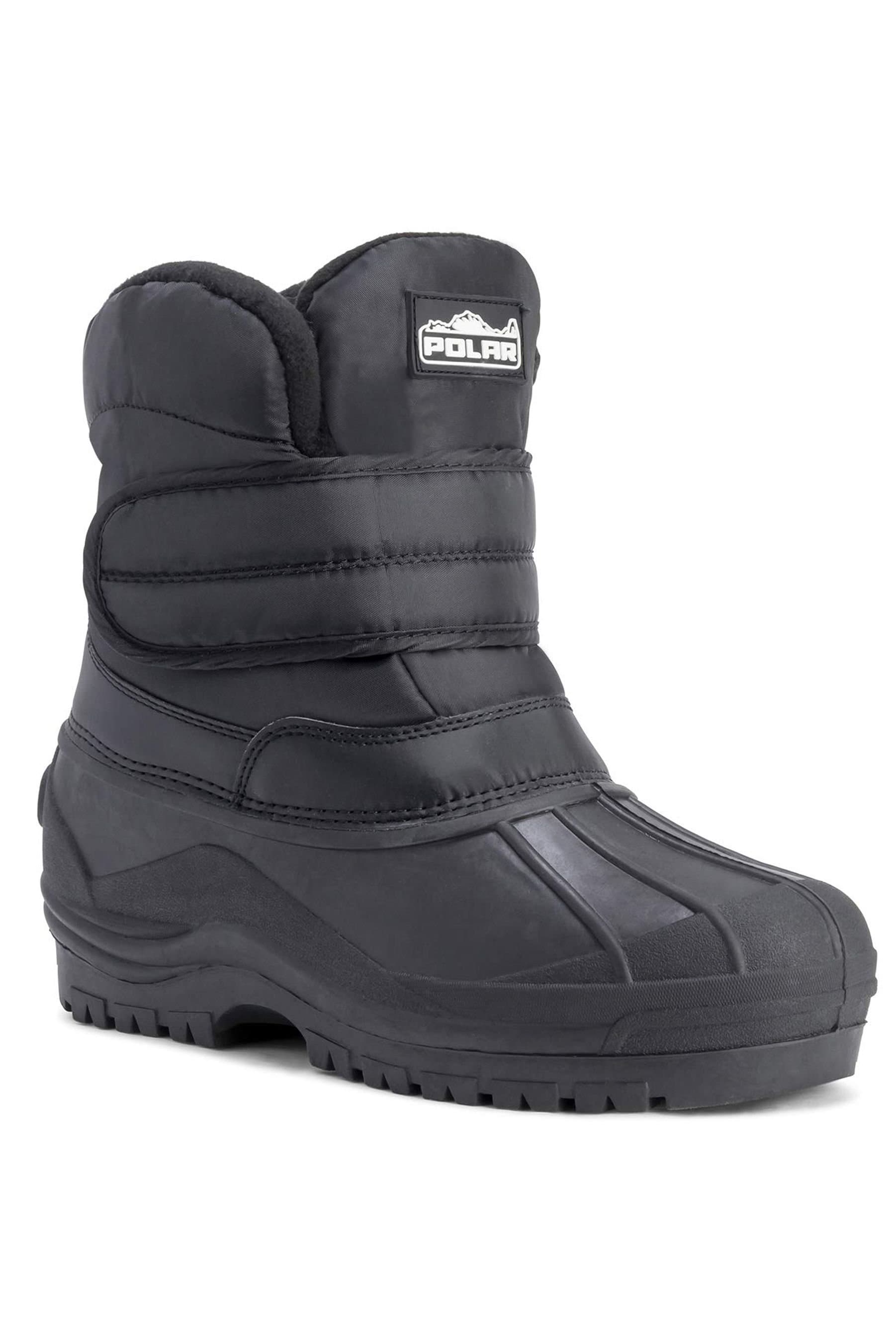 Viva VIVA Men's Polar Waterproof Nylon Snow Boots - Black