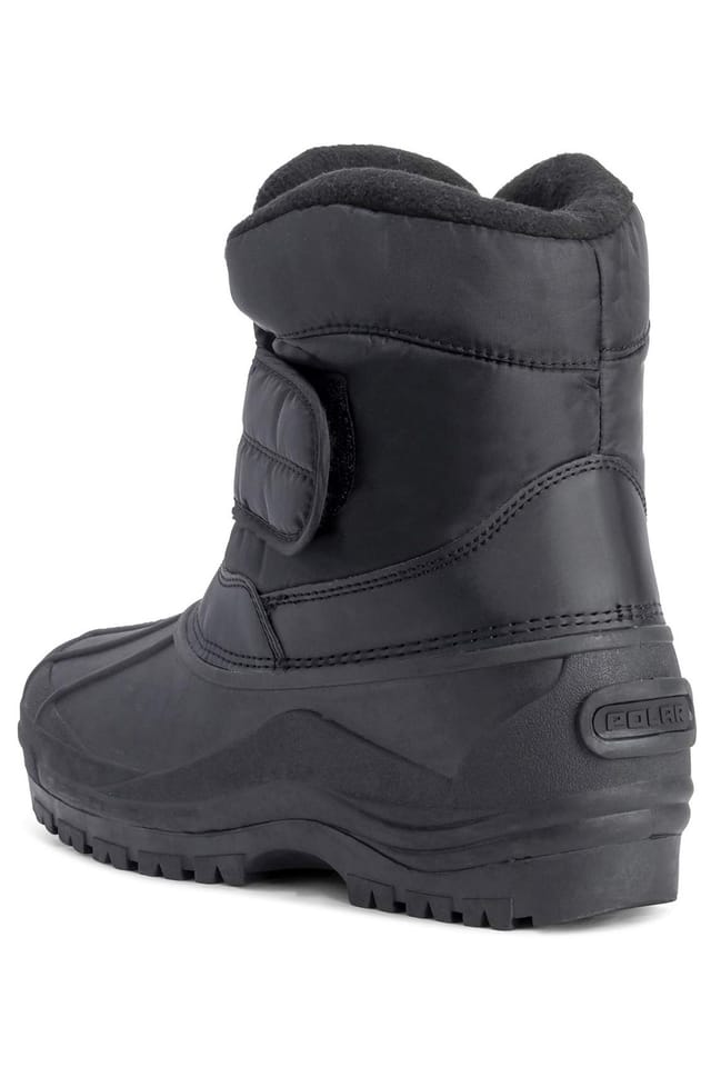 Viva VIVA Men's Polar Men's Waterproof Nylon Snow Boots - Anti-Slip Rubber Sole in Black - 3