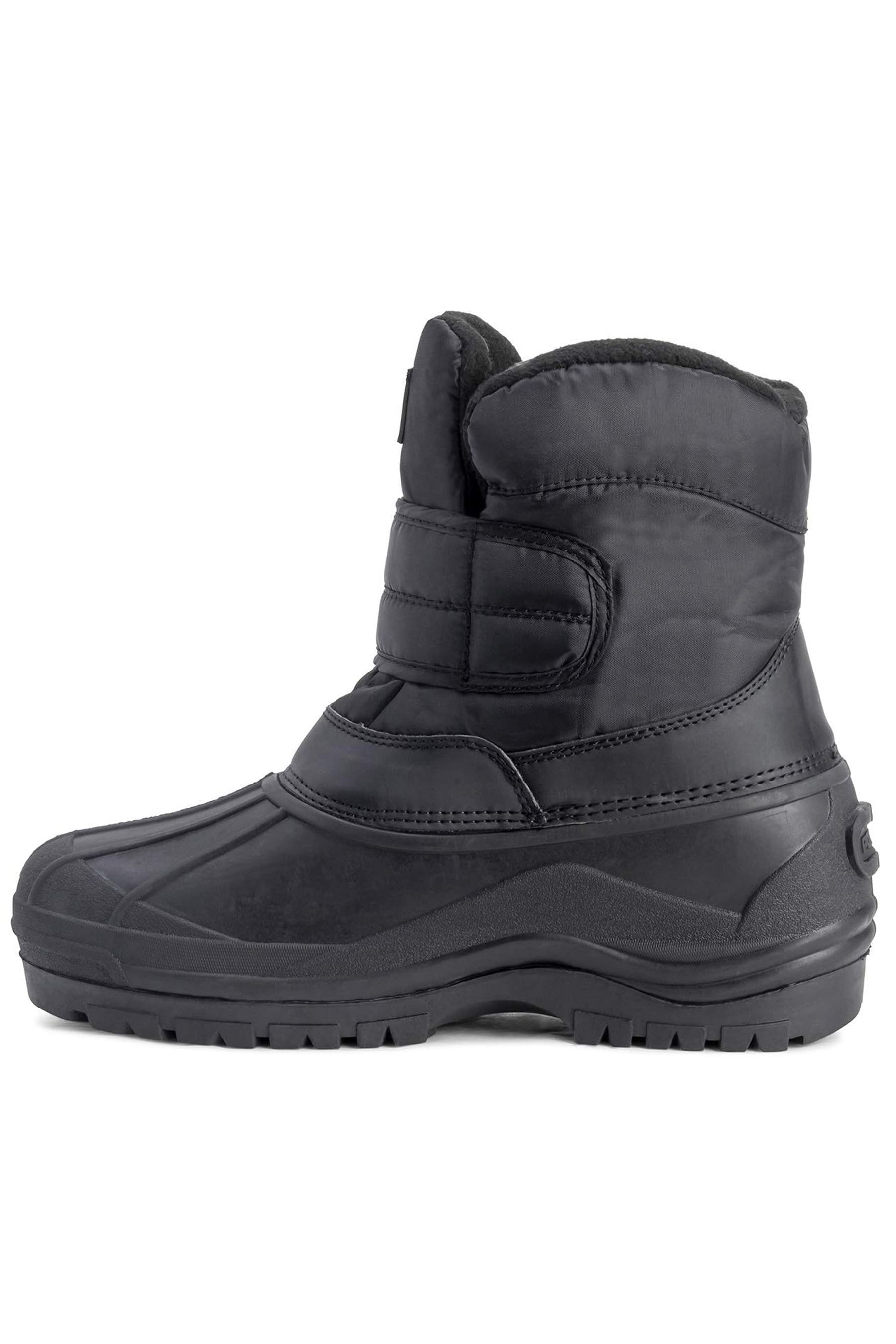 Viva VIVA Men's Polar Men's Waterproof Nylon Snow Boots - Anti-Slip Rubber Sole in Black - 4