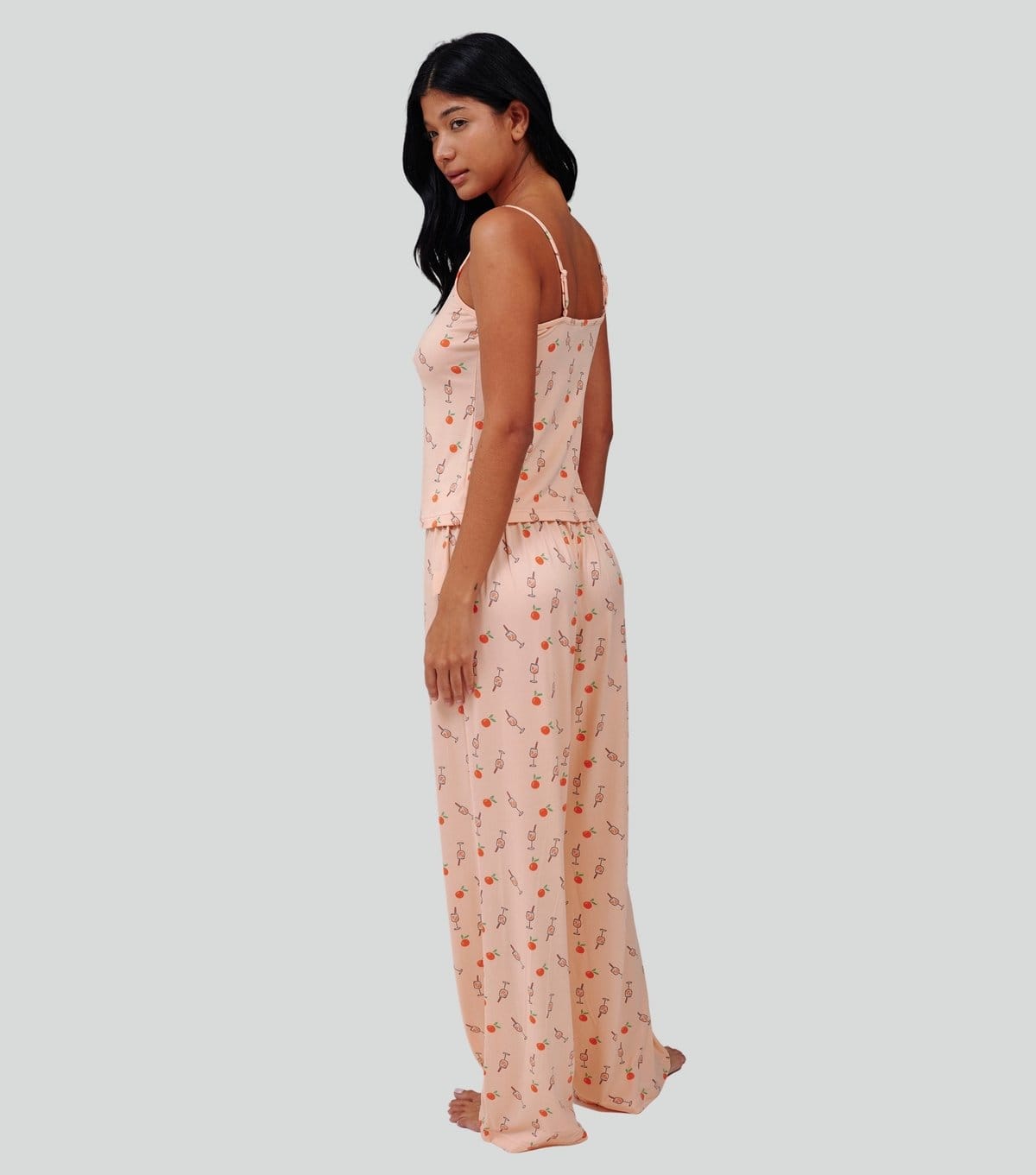 Loungeable Women's Orange Cocktail Print Cami and Trousers Pyjama Set Loungeable New Look - 4