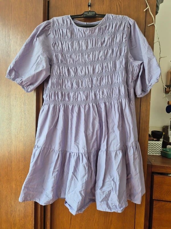 ASOS Design Asos purple smock dress with ruched top