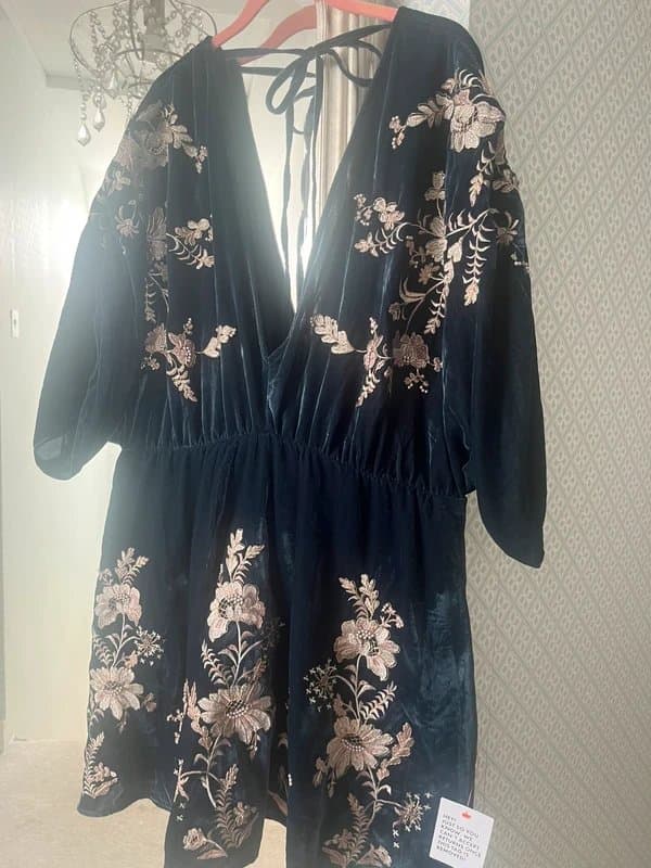 ASOS Embellished velvet beach coverup