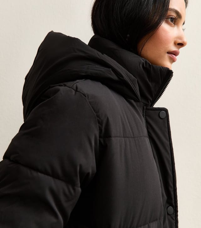 New Look Women's Black Tiered Longline Puffer Jacket New Look - 2