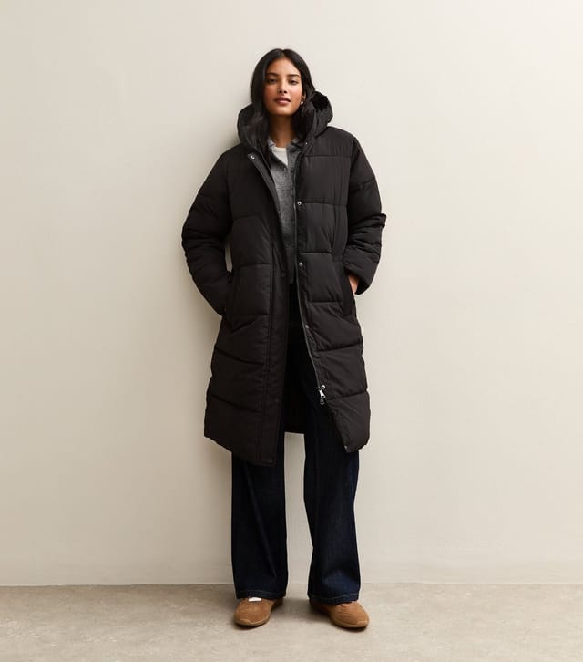 New Look Women's Black Tiered Longline Puffer Jacket New Look - 3