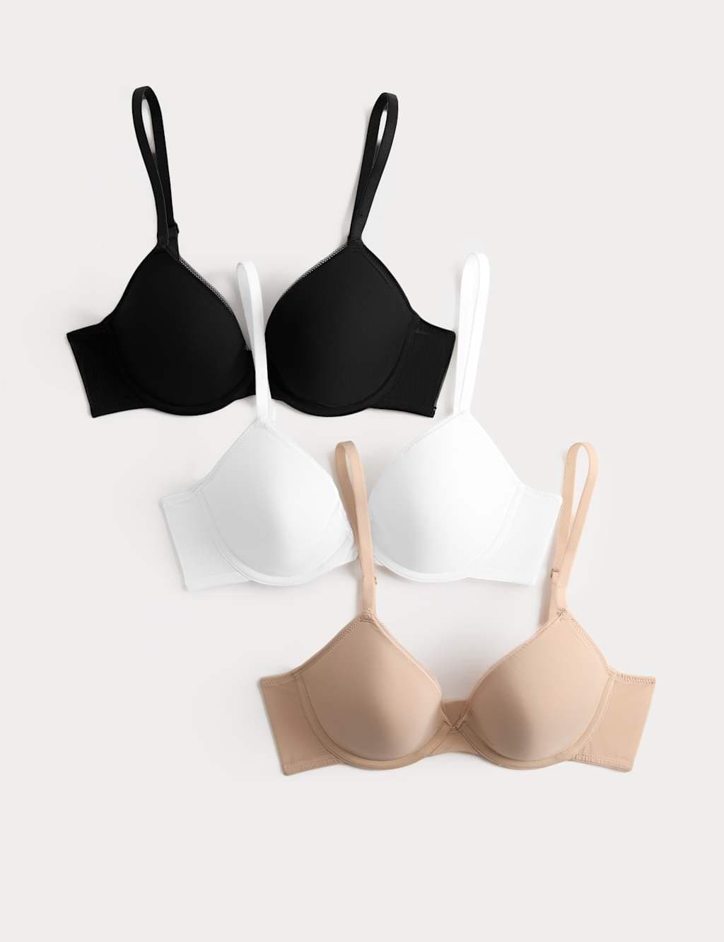 Marks & Spencer M&S 3 Pack Wired Plunge Bras (A-E) Black Mix