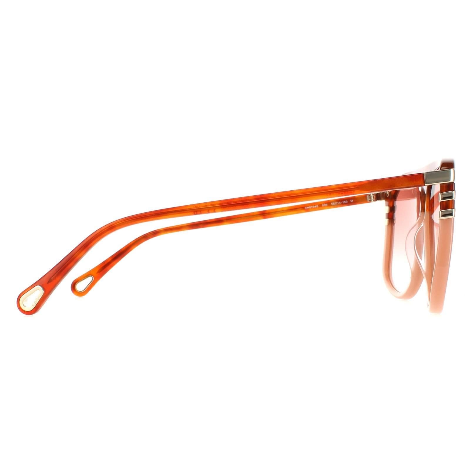 Chloé Chloé Women's Aviator Shiny Blonde Havana Orange Gradient CH0104S in Brown - 4