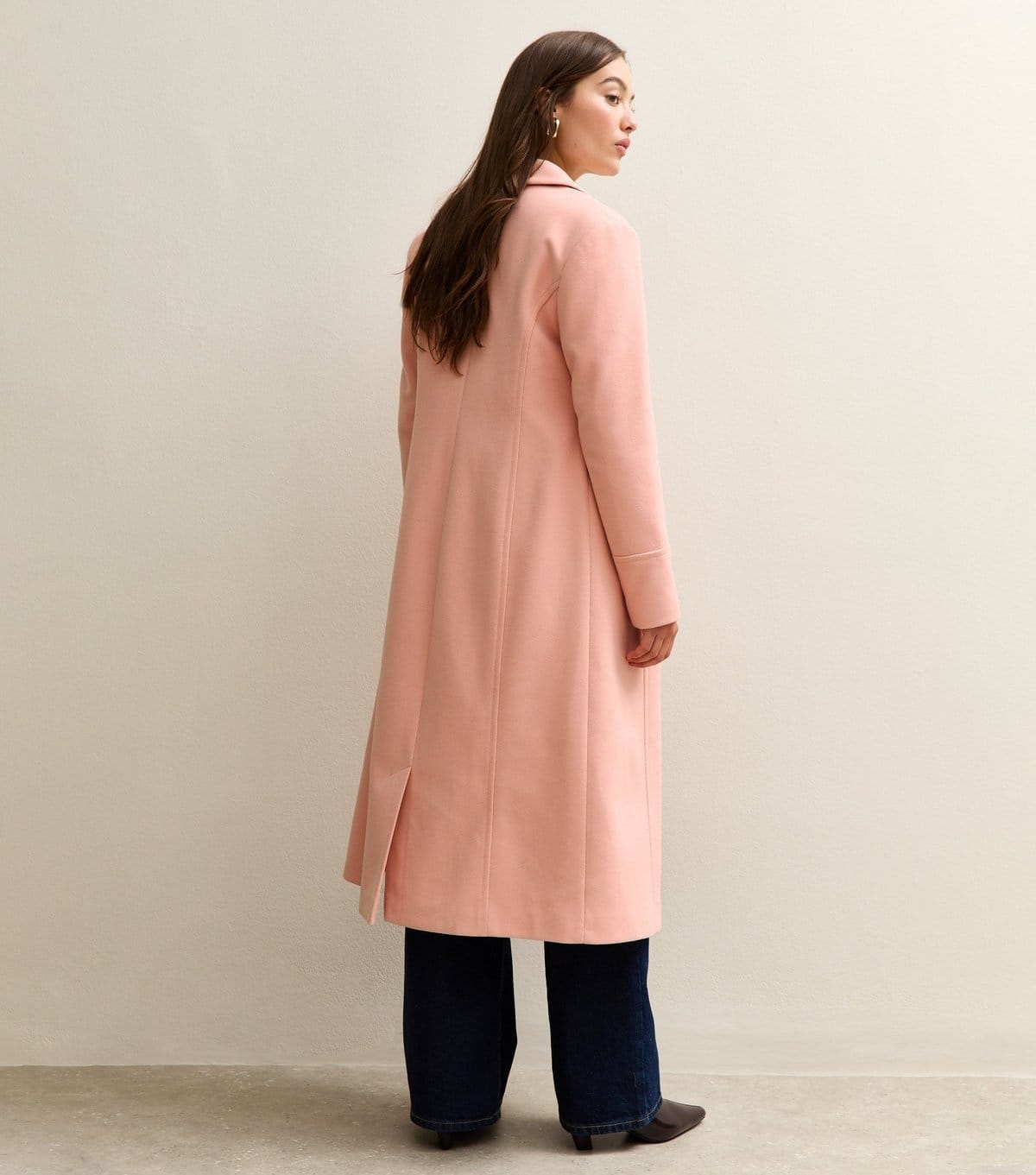 New Look Women's Pale Pink Double Breasted Midi Coat New Look - 4