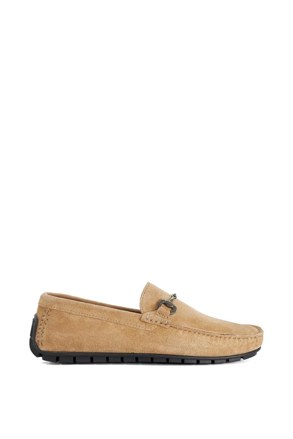 Dune London Dune London Men's Wide Fit 'Brackon' Suede Slip-On Shoes in Natural