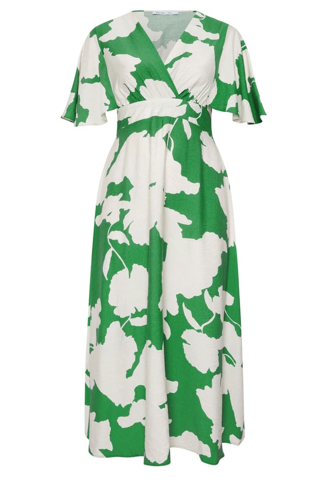 Yours Yours Women's Floral Linen Look Wrap Dress - 2