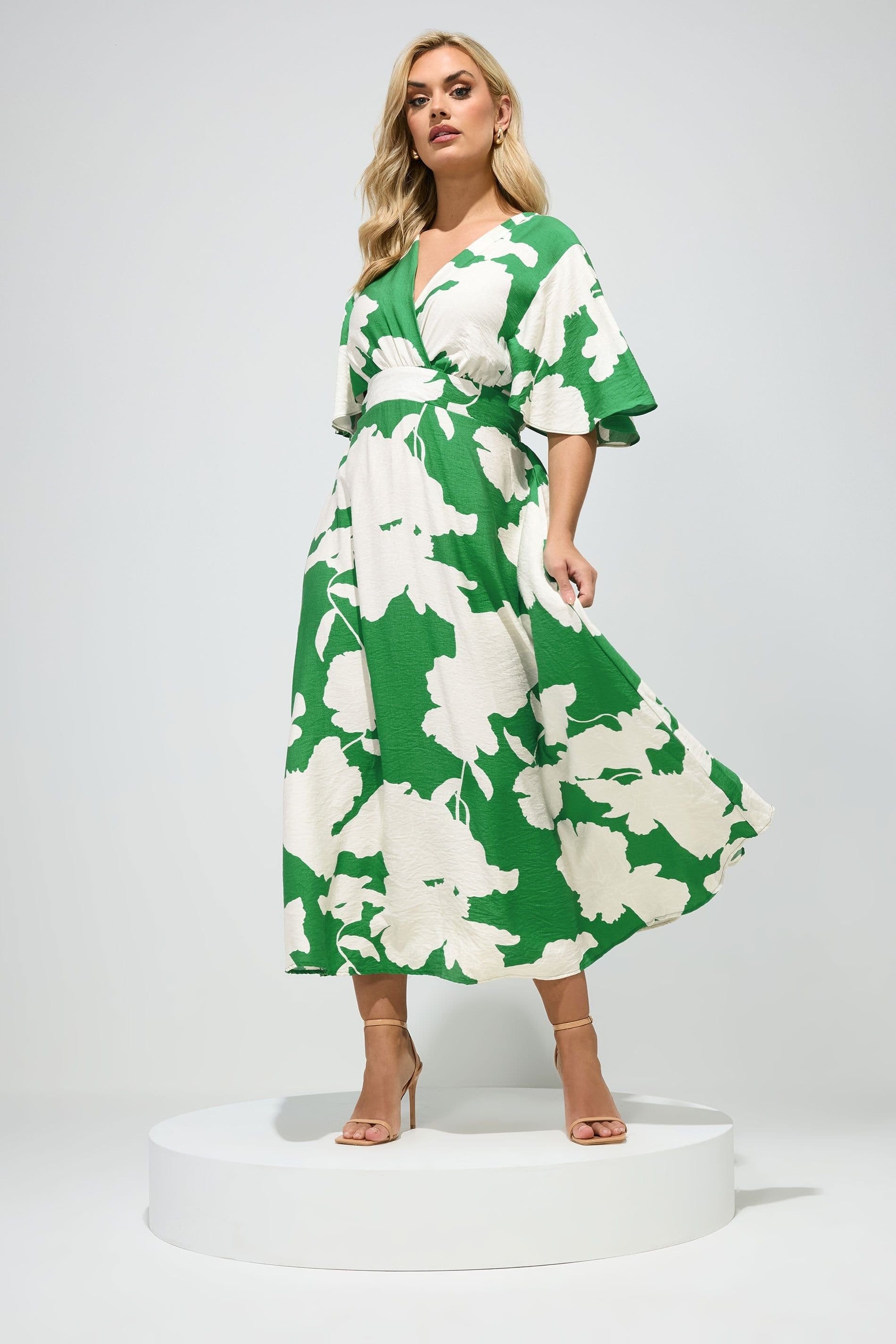 Yours Yours Women's Floral Linen Look Wrap Dress - 4