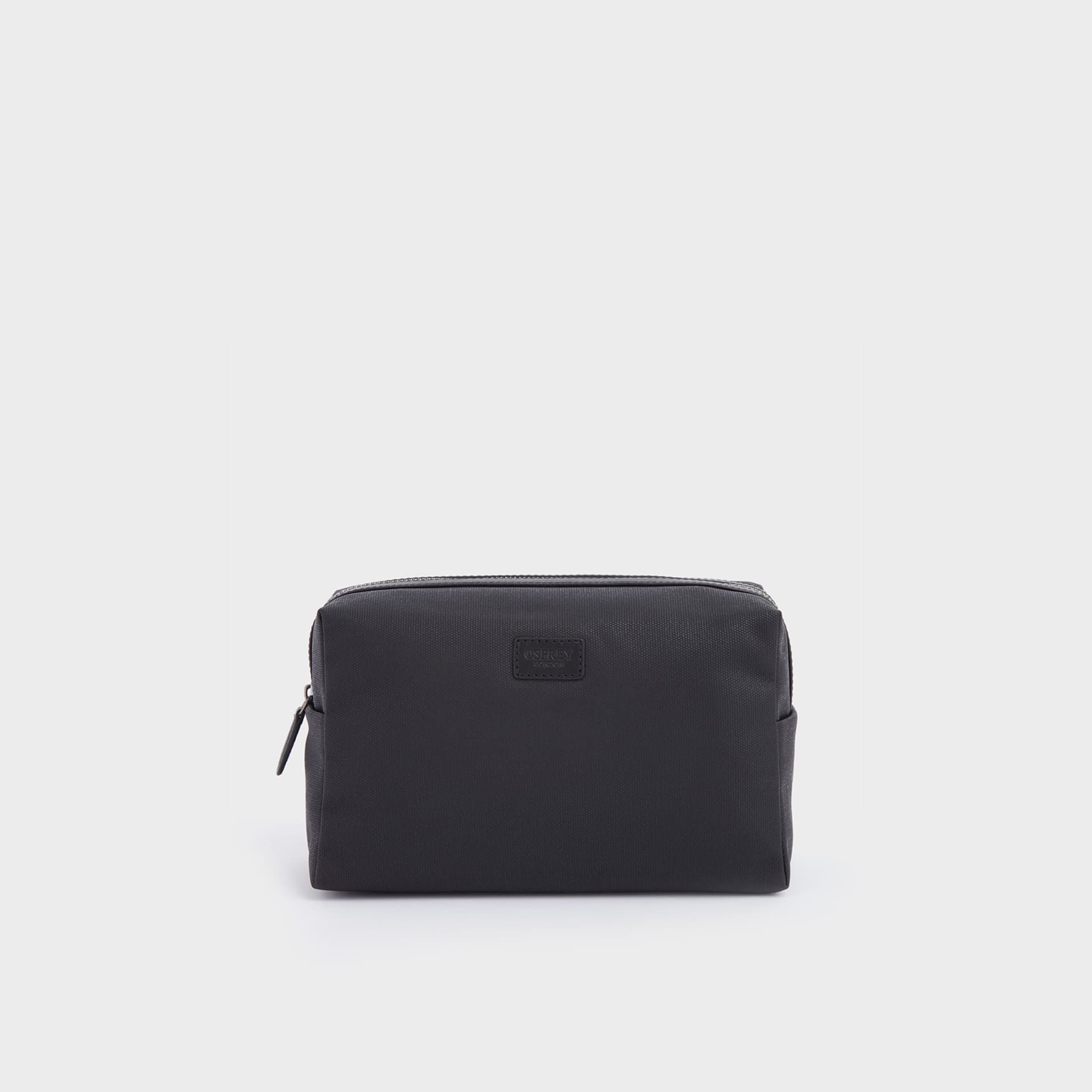 OSPREY LONDON Osprey London Black Waxed Canvas & Leather Washbag