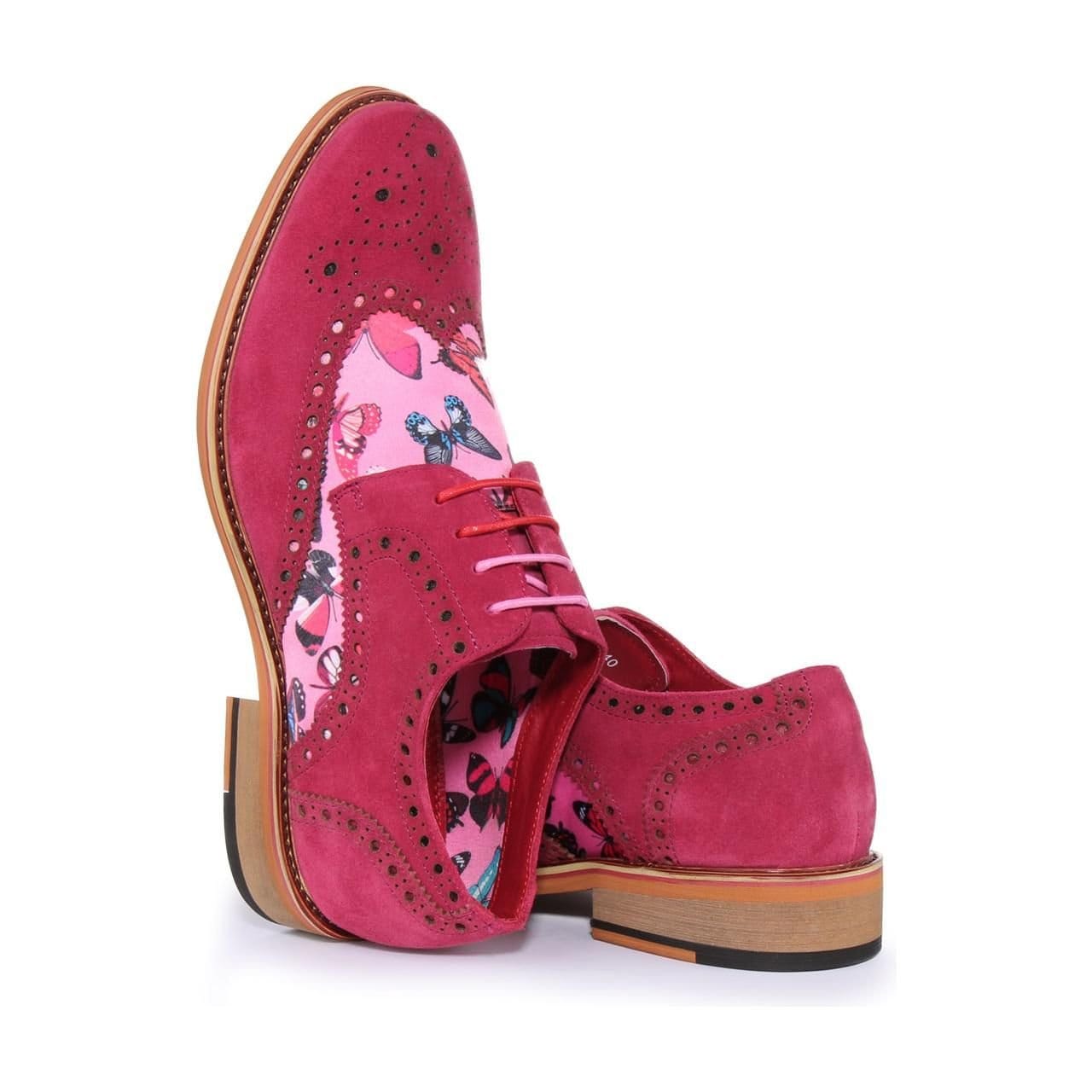 JUSTINREESS ENGLAND JUSTINREESS ENGLAND Men's 'Julio' Suede Leather Shoes in Pink - 4