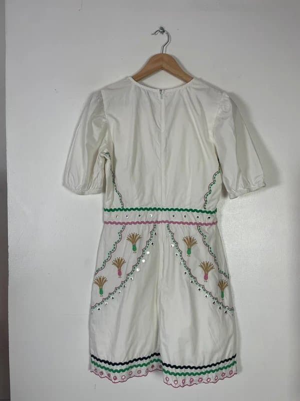 Never Fully Dressed Never Fully Dressed white embellished embroidered dress   Size 10