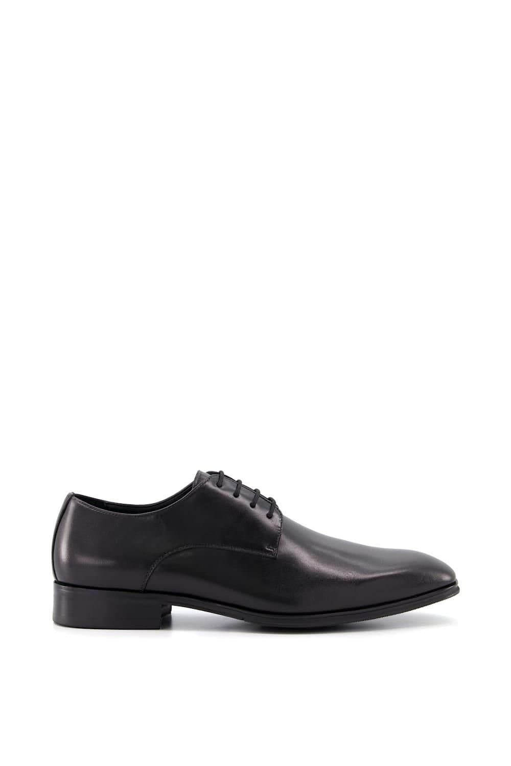 Dune London Dune London Men's Wide Fit 'Satchel' Leather Derbies in Black