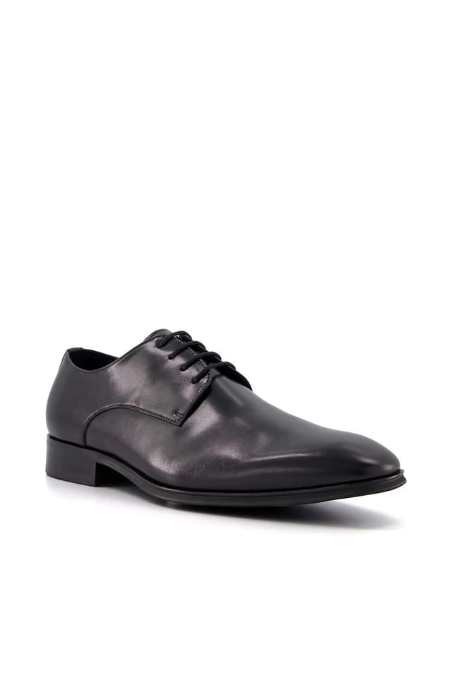 Dune London Dune London Men's Wide Fit 'Satchel' Leather Derbies in Black - 2