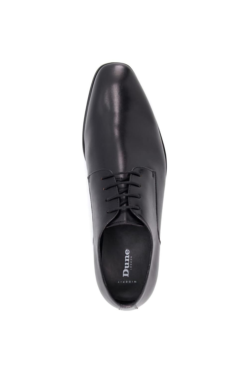 Dune London Dune London Men's Wide Fit 'Satchel' Leather Derbies in Black - 4