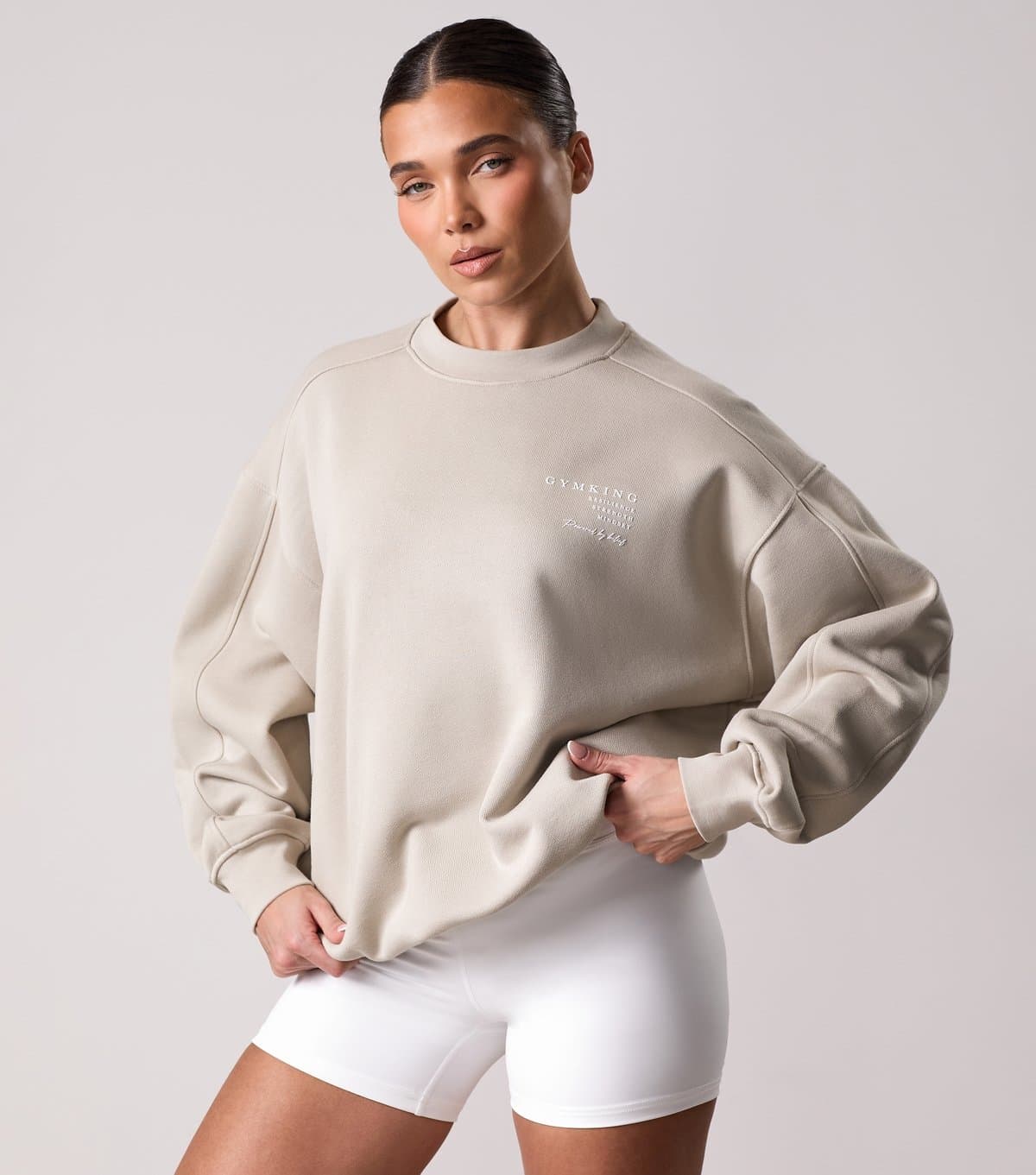 Gym King Women's Stone Define Crew Neck Sweatshirt Gym King New Look