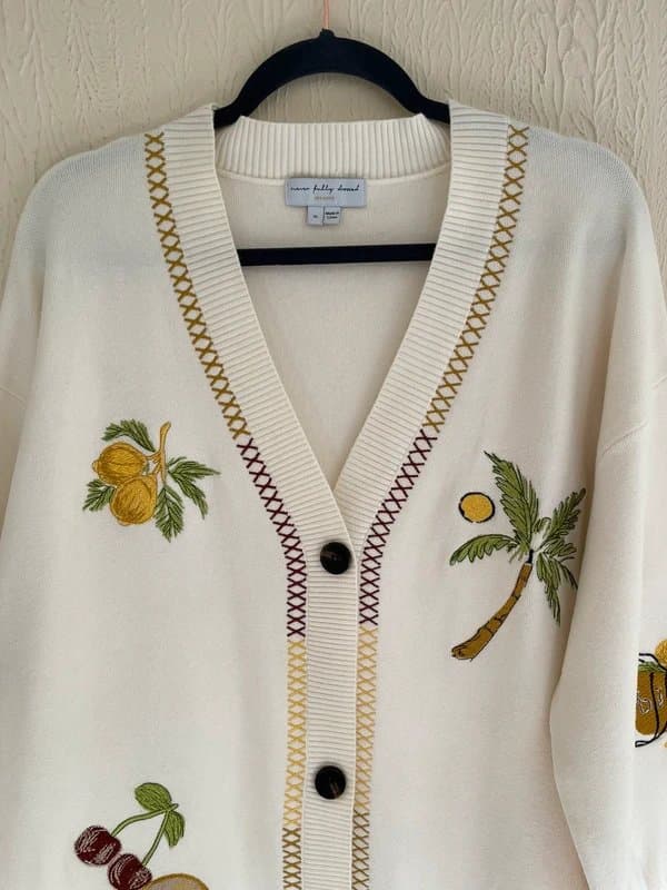 Never Fully Dressed Never fully dressed Cream Ibiza Martha cardigan size XL