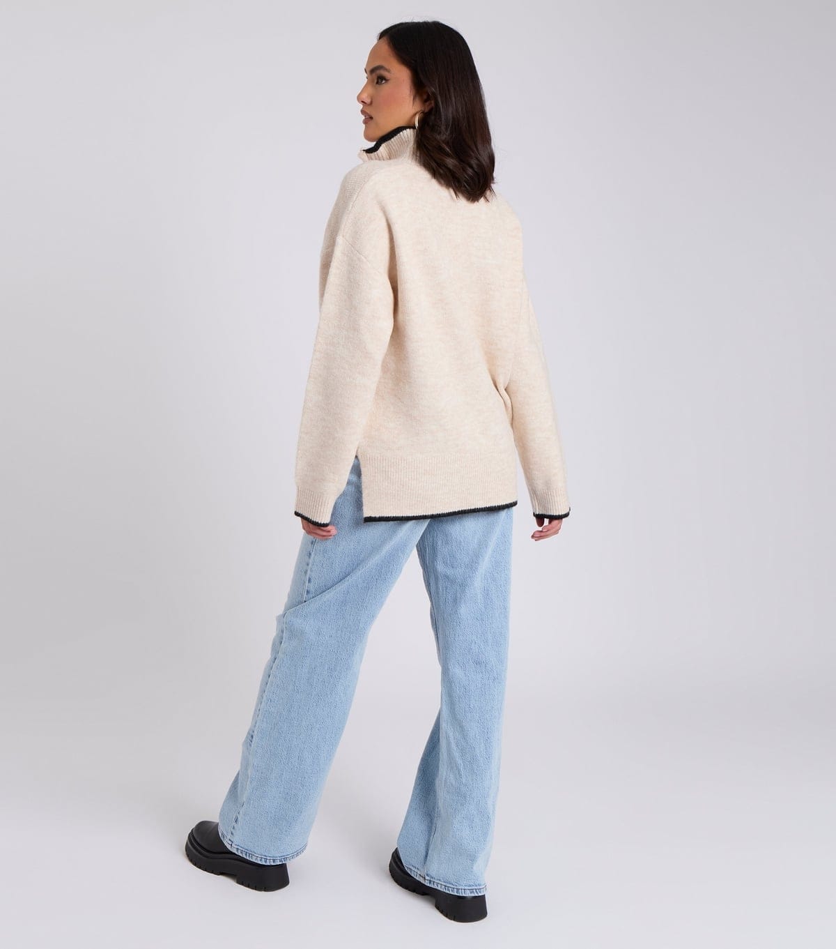 Urban Bliss Women's Cream Half Zip Jumper Urban Bliss New Look - 4