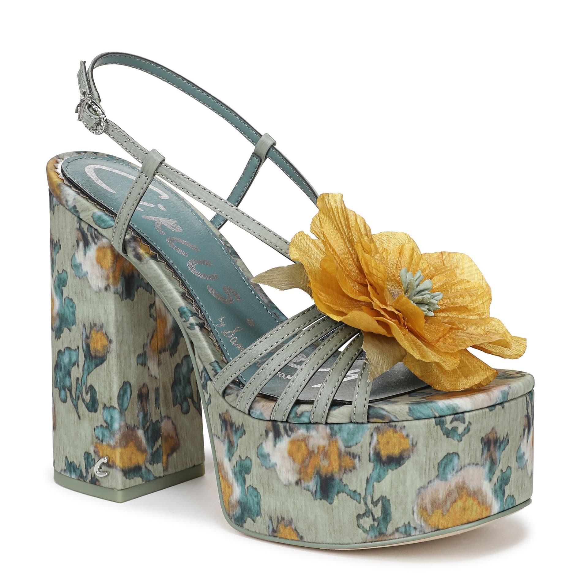 Sam Edelman Sam Edelman Mint Floral Platform Sandals