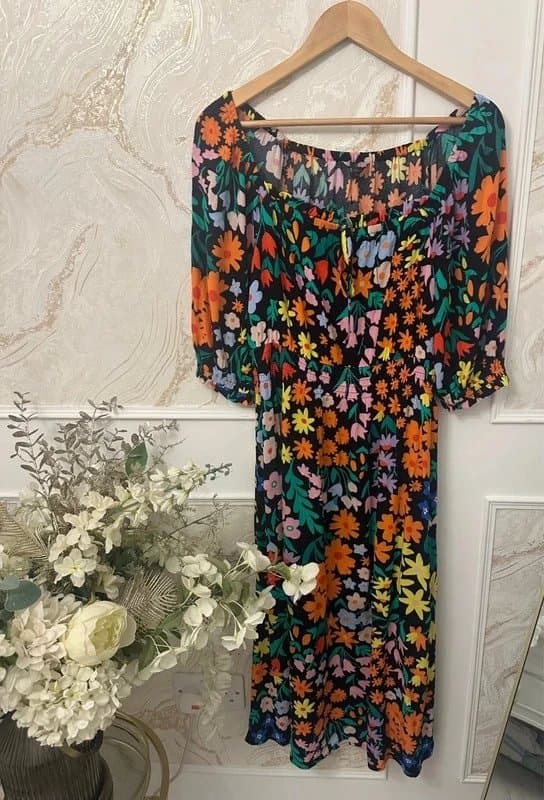 Marks & Spencer Marks & Spencer floral vibrant summer maxi dress size 14 gypsy