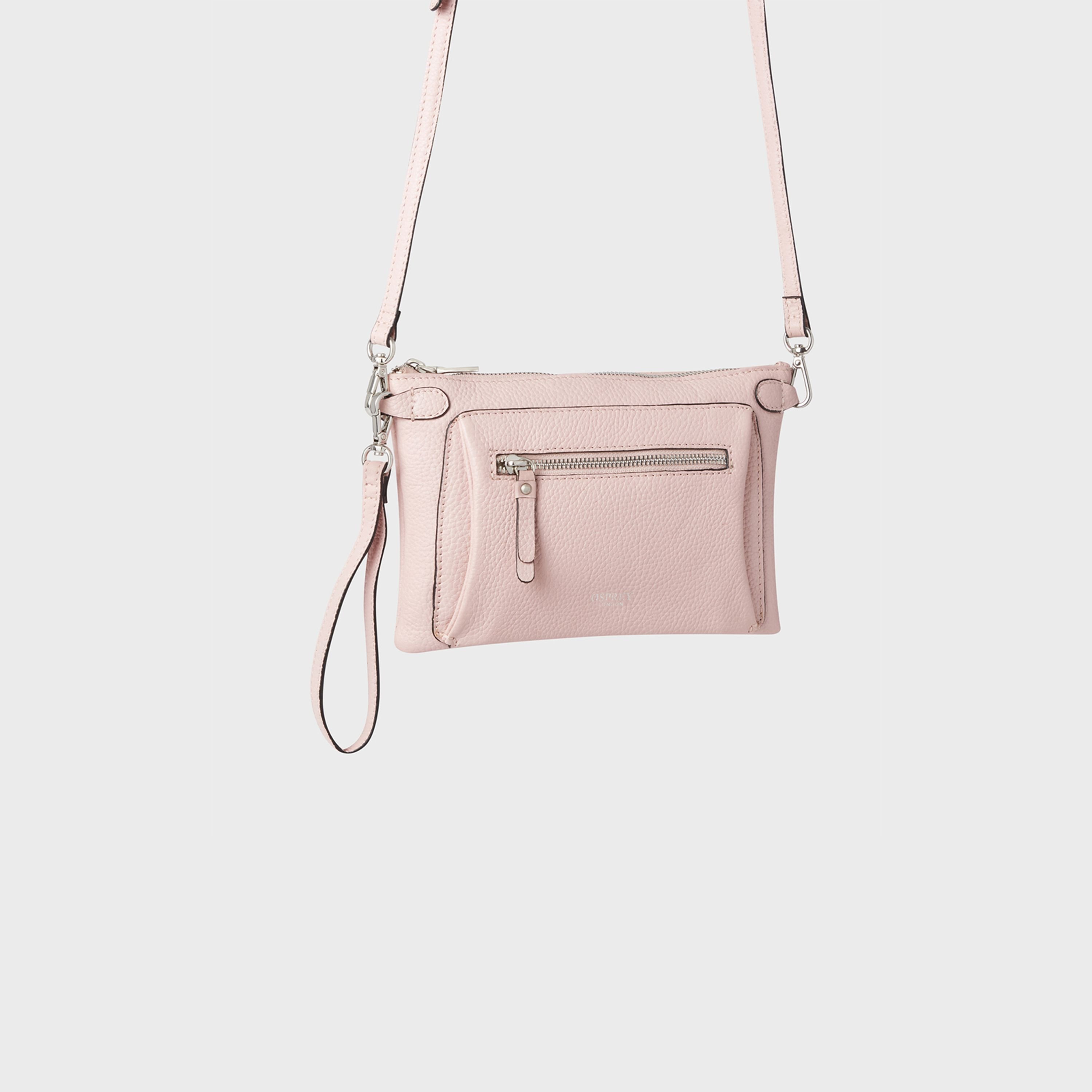 OSPREY LONDON OSPREY LONDON Women's The Ruby Leather Crossbody Clutch Bag in Light Pink - 2
