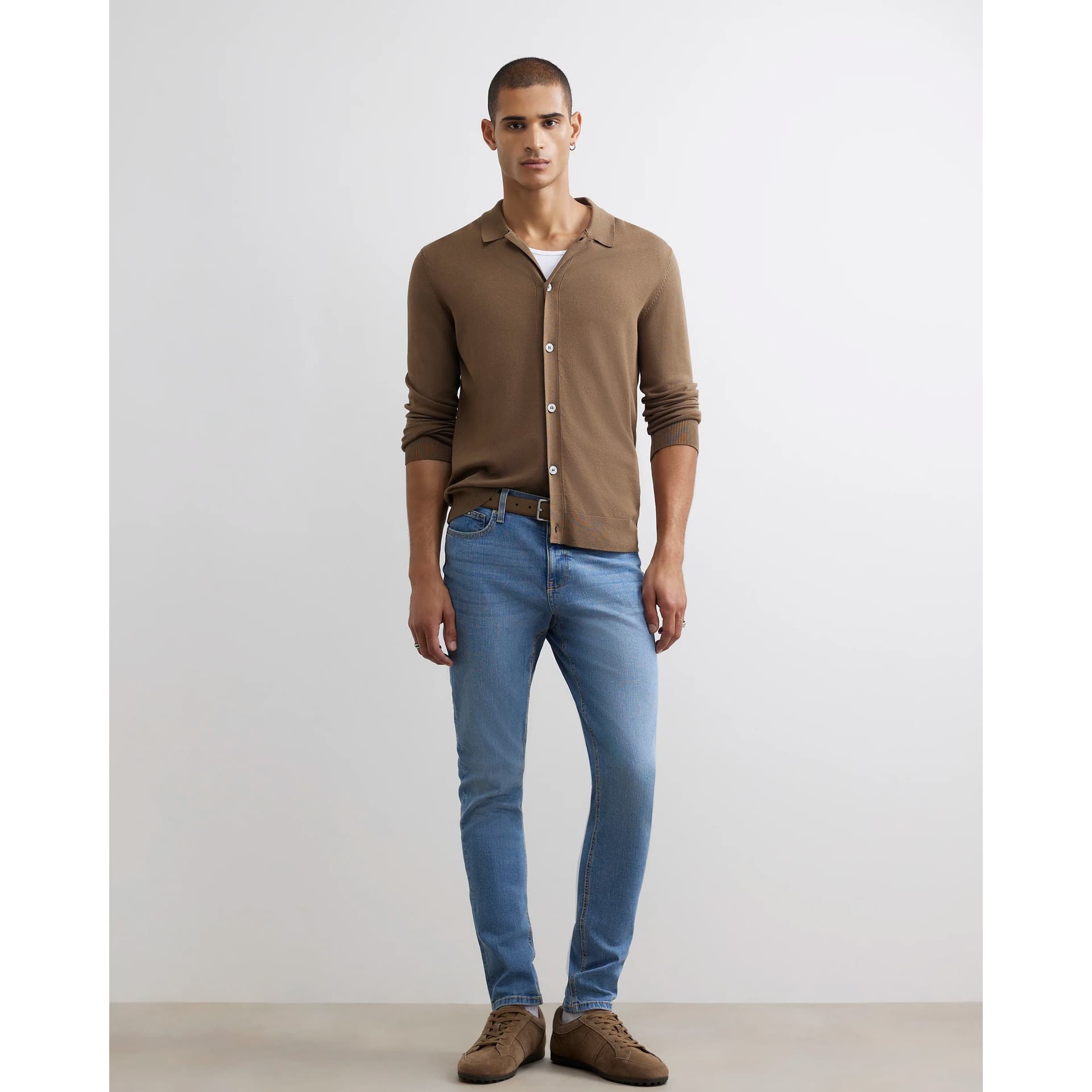 River Island Mens River Island Blue Skinny Fit Stretch Jeans