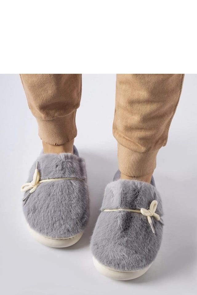 Love Lace Love Lace Women's Medoro Insulated Round Toe Winter Slippers with Grip Sole in Grey - 2