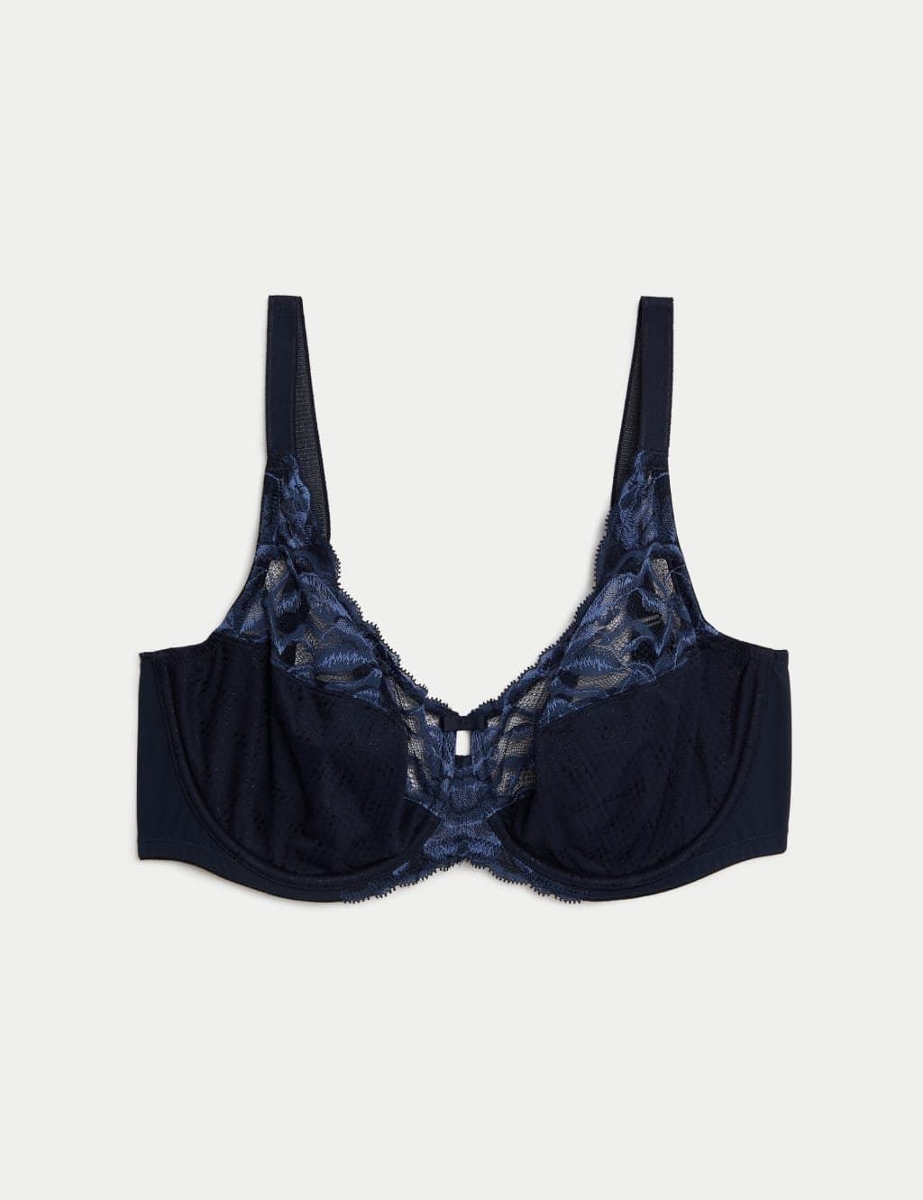 Marks & Spencer M&S Wild Blooms Wired Full Cup Bra F-H Navy