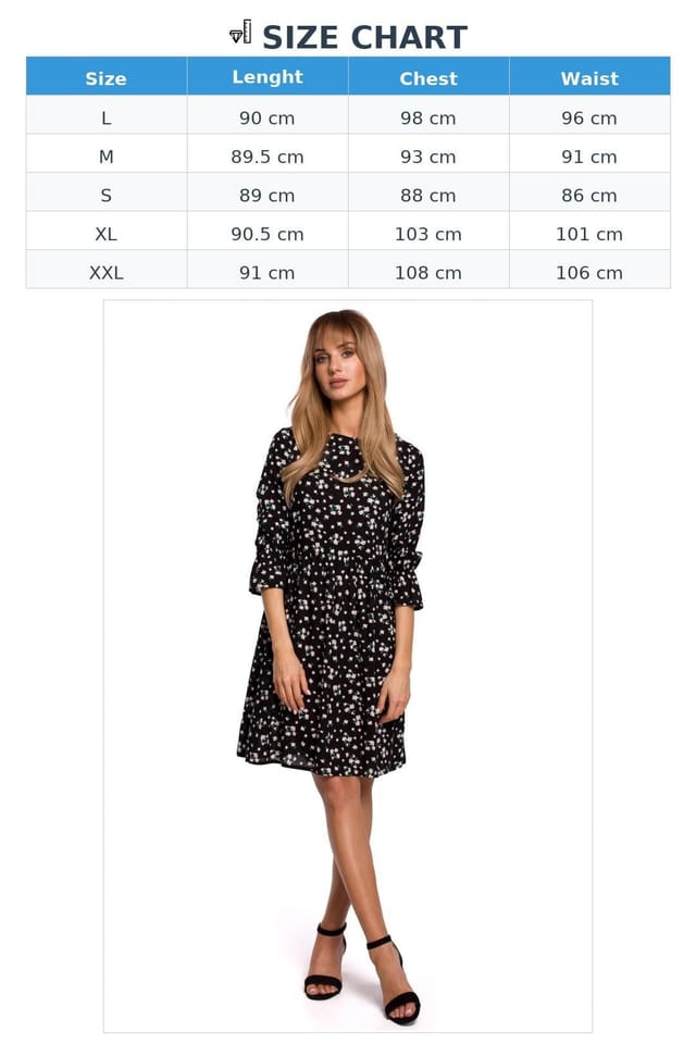 Love Lace Love Lace Women's Classic Summer Dress Elastic Frill Sleeves in Black - 3