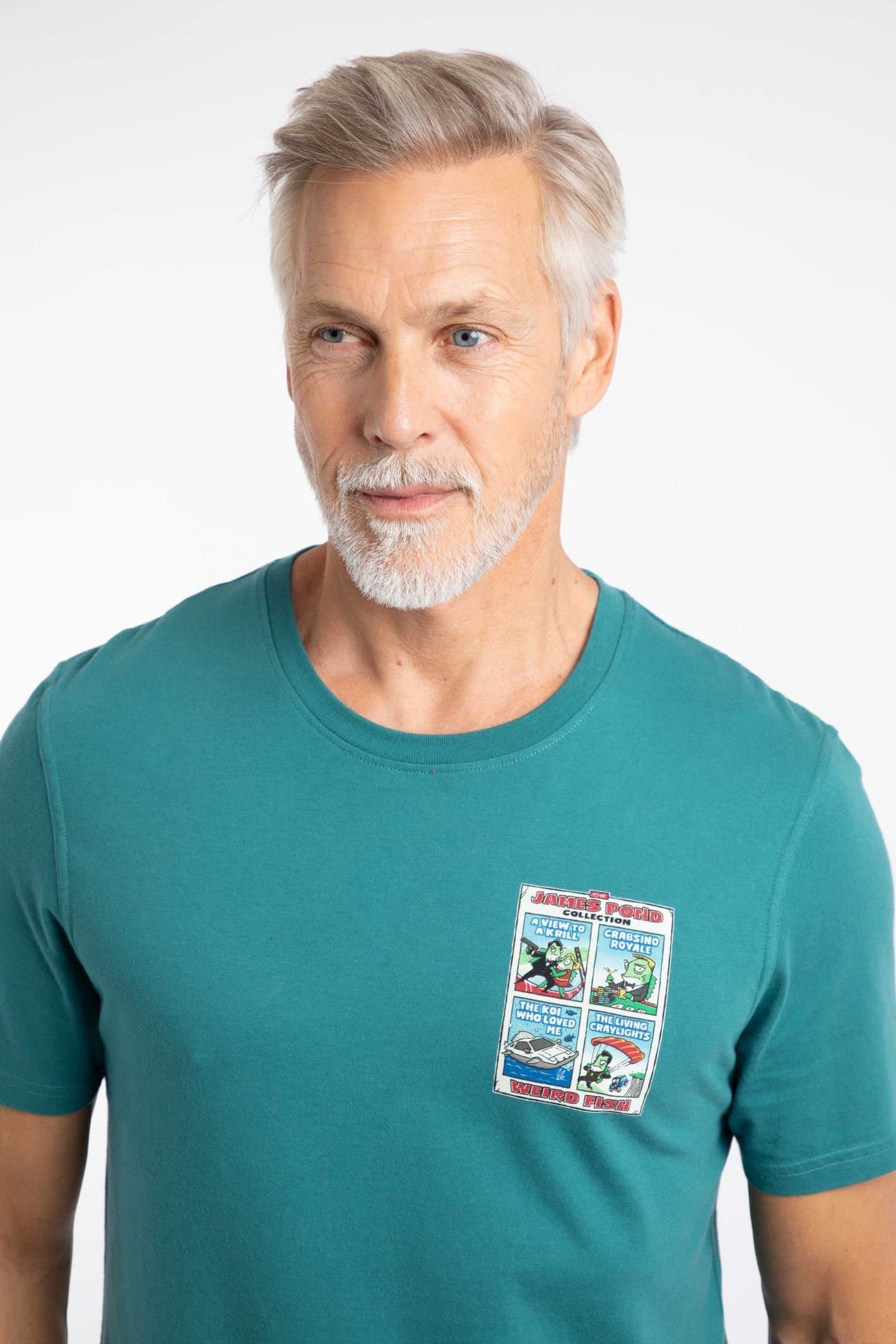Weird Fish Weird Fish Men's James Pond Artist T-Shirt in Teal