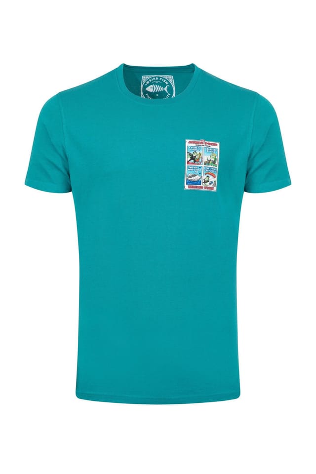 Weird Fish Weird Fish Men's James Pond Artist T-Shirt in Teal - 2
