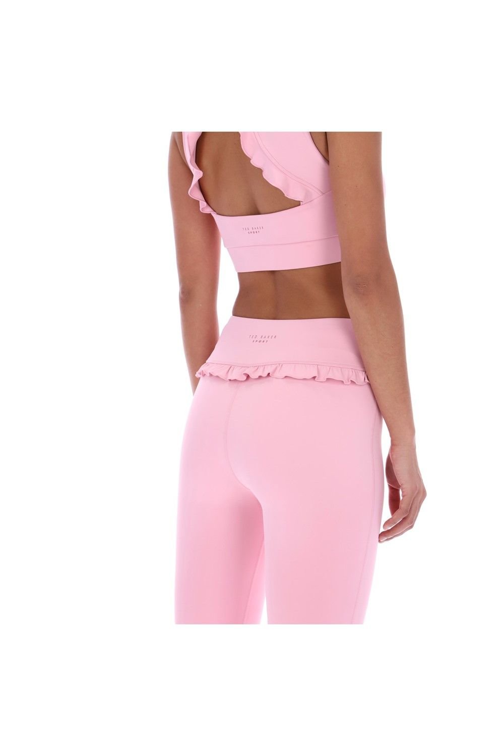 Ted Baker Ted Baker Women's Agnes Comfort Ruffle Yoga Leggings in Pale Pink - 4