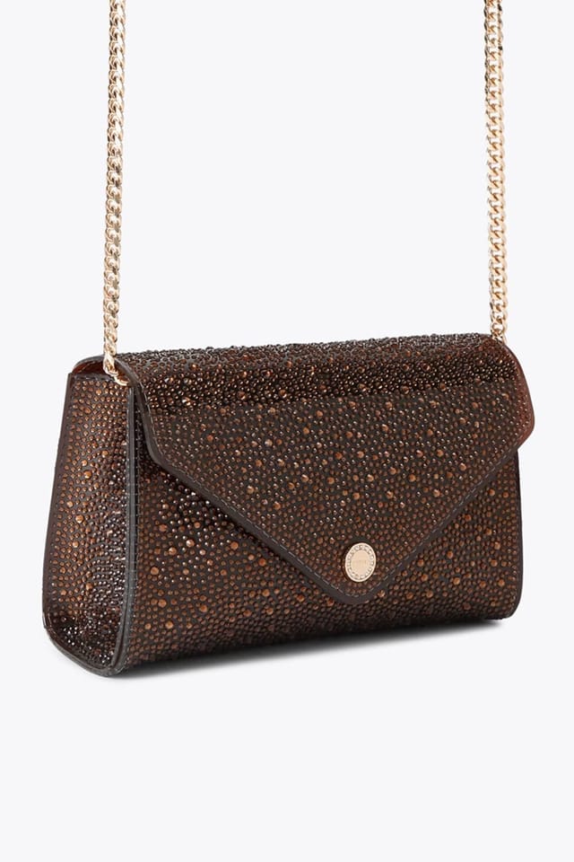 Carvela Carvela Women's 'Positano Vinyl Clutch' Bag in Brown - 2