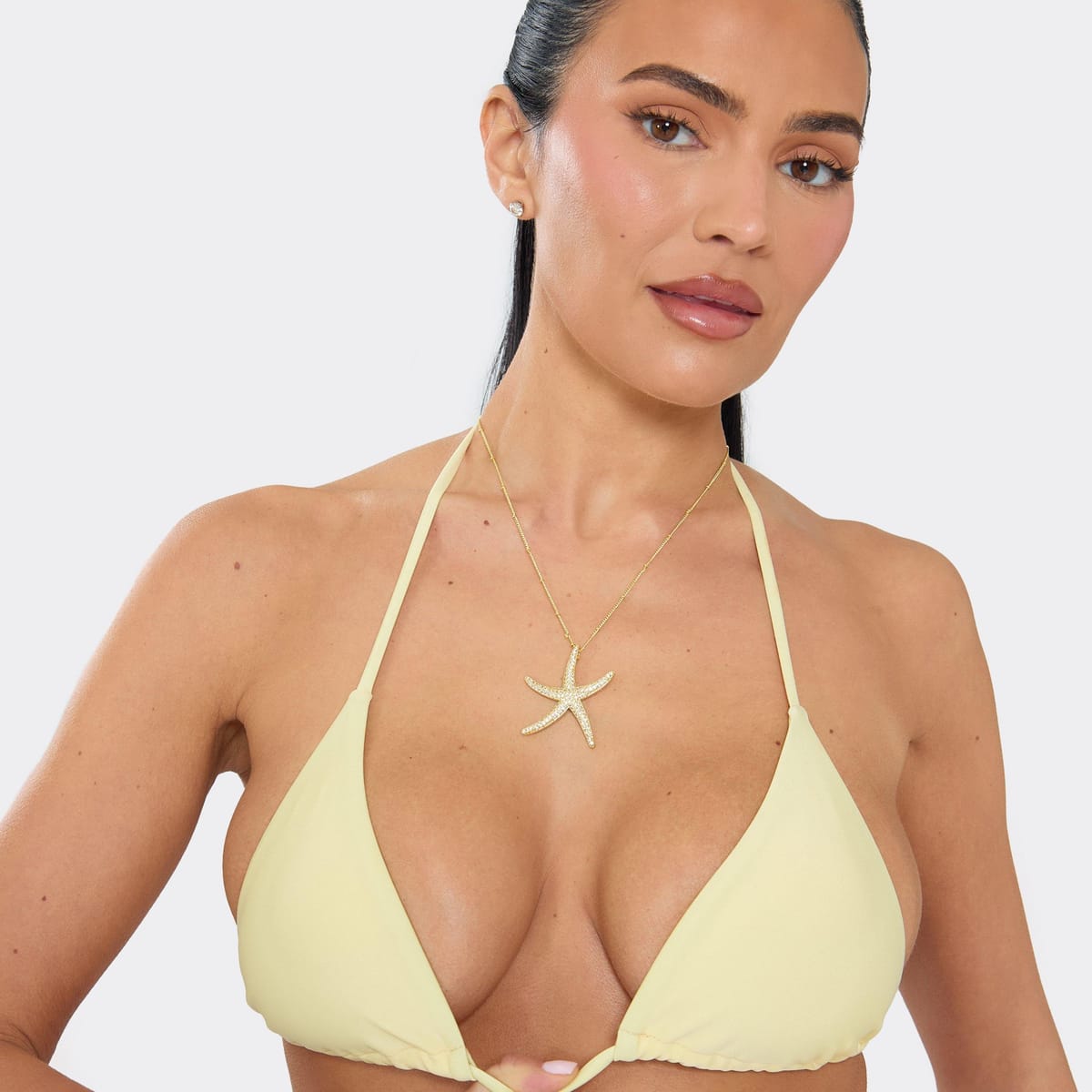 EGO Diamante Starfish Detail Necklace In Gold, Women's Size UK 0 - 1