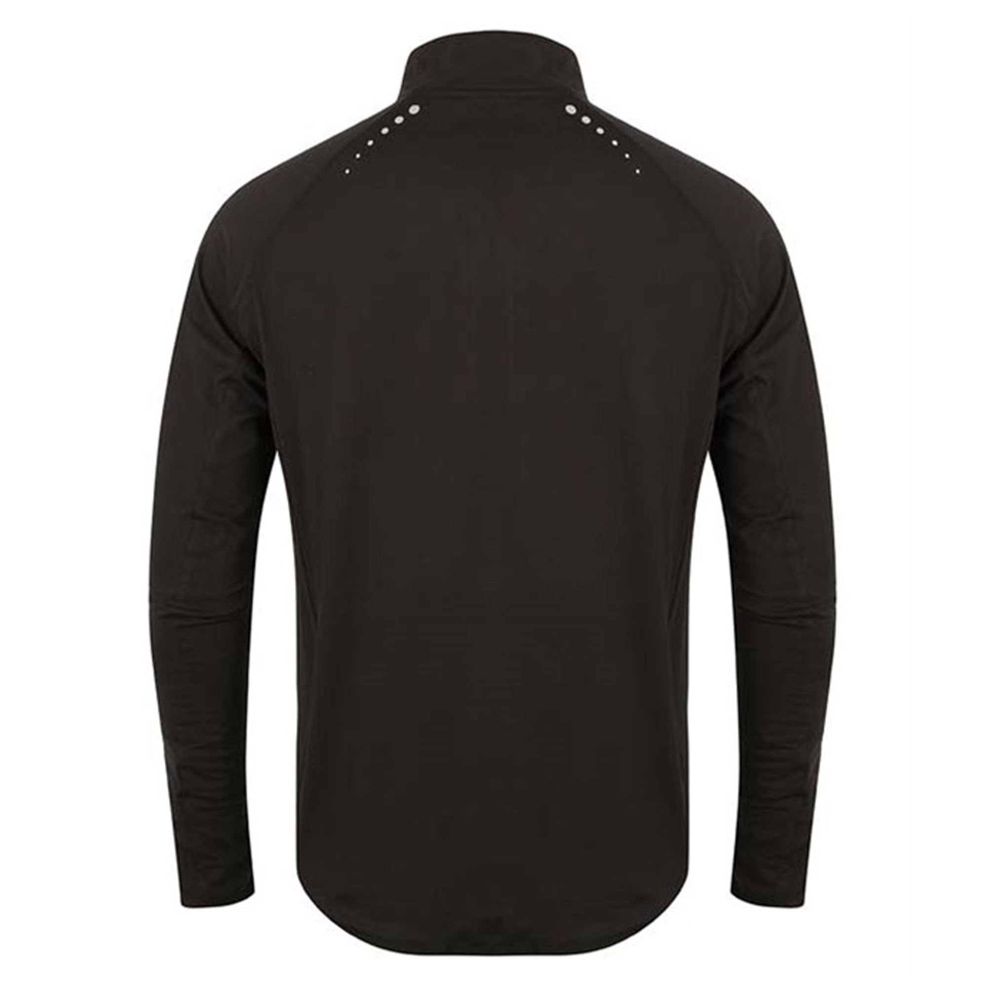 Tombo Tombo Men's Long Sleeve Zip Neck Performance Top in Black - 2