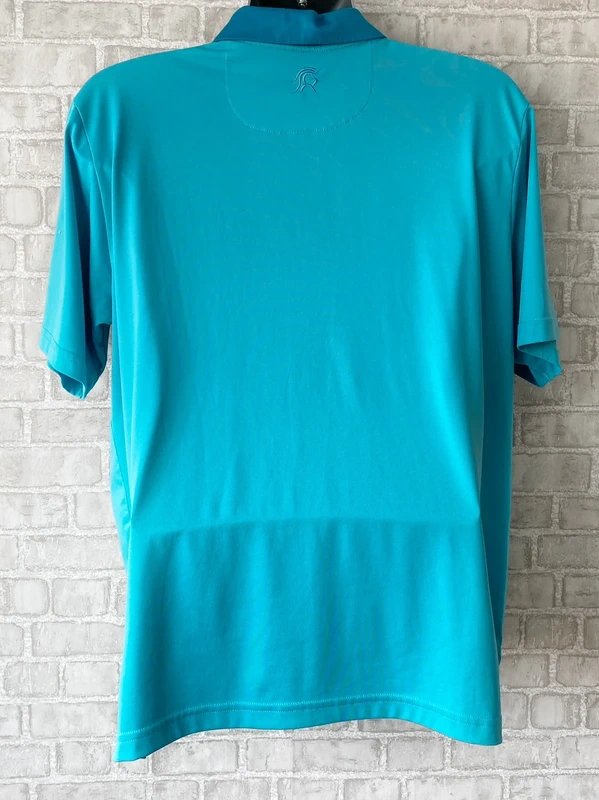 Black knight Golf Polo Shirt By Black Knight Gary Player. Turquoise. Size M - 1