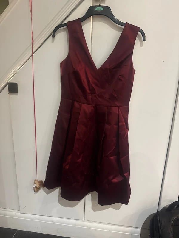 Next Next maroon knee length dress size 10