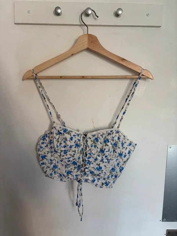 Bershka Floral corset vest top
