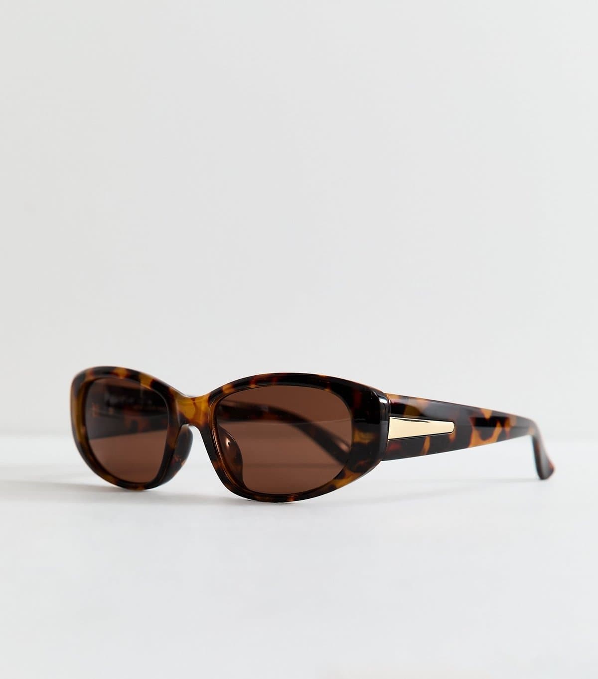 New Look Brown Tortoiseshell Chunky Rectangular Sunglasses New Look