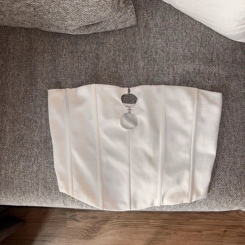 Bershka White Satin Corset