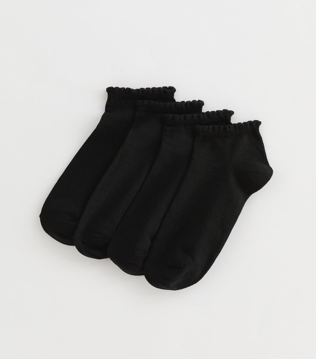 New Look New Look Black Scallop Top Trainer Socks Pack of 4