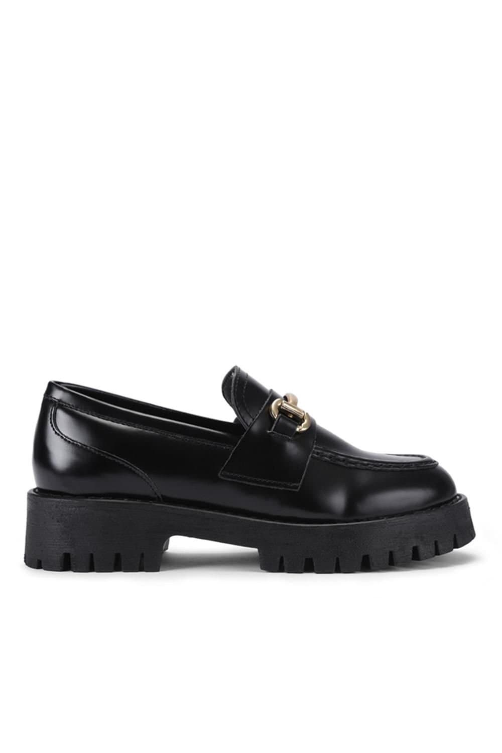 Steve Madden Steve Madden Women's 'Lando Black Leather' Leather Flats