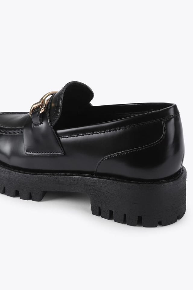 Steve Madden STEVE MADDEN Women's 'Lando Black Leather' Leather Flats - 3